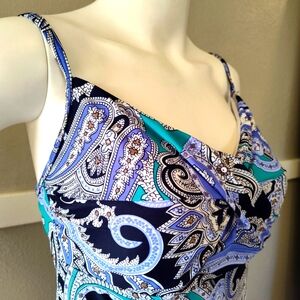 Paisley Tankini Top Size 10/12